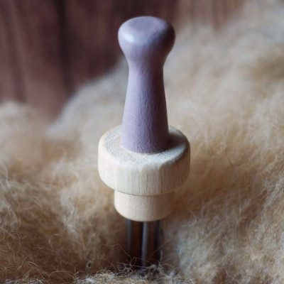 6er-Filznadelgriff aus Holz in  hübschen Kreidefarben