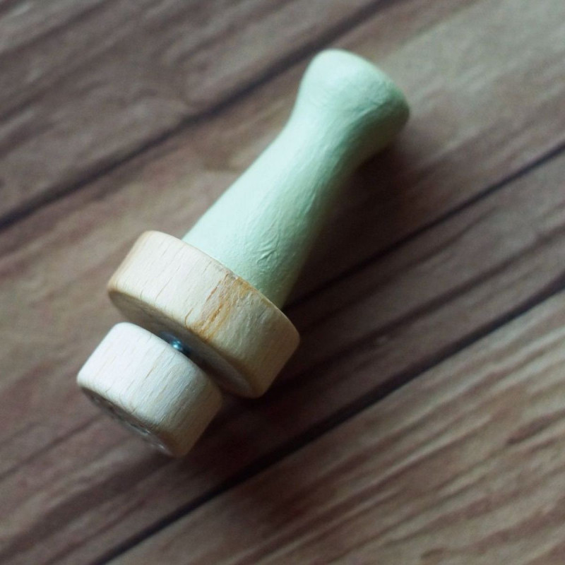 6er-Filznadelgriff aus Holz in  hübschen Kreidefarben - Mint