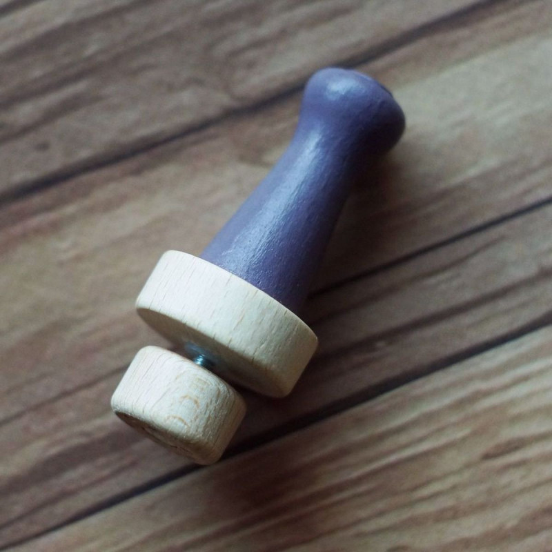 6er-Filznadelgriff aus Holz in  hübschen Kreidefarben - Lavendel