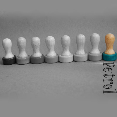 9er-Filznadelgriff aus Holz - Petrol