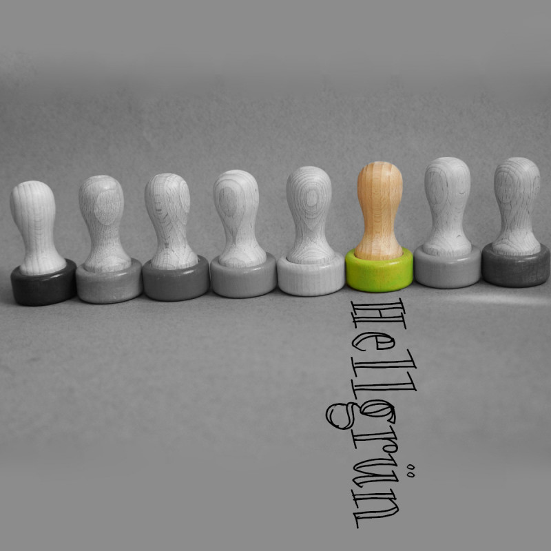 9er-Filznadelgriff aus Holz - Hellgrün