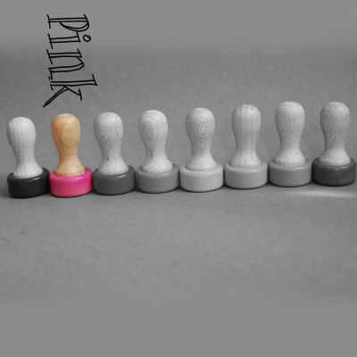 9er-Filznadelgriff aus Holz - Pink