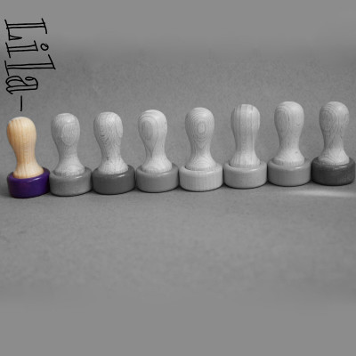 9er-Filznadelgriff aus Holz - Lila