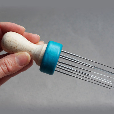 9er-Filznadelgriff aus Holz