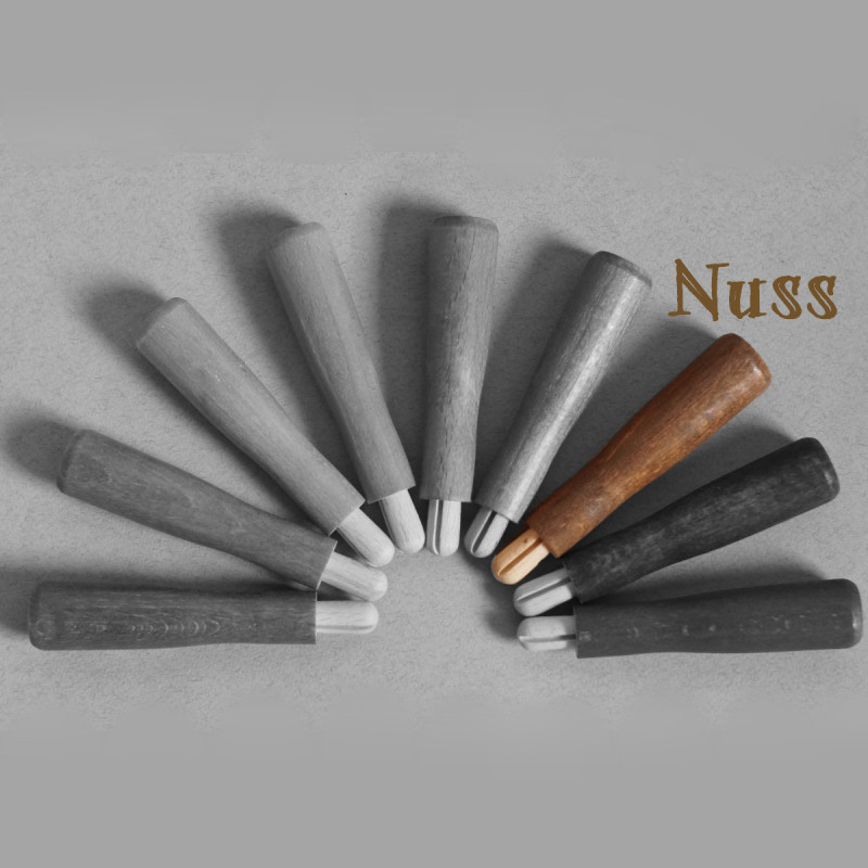 Großer Filznadelgriff aus Holz - Nuss