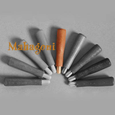 Großer Filznadelgriff aus Holz - Mahagoni