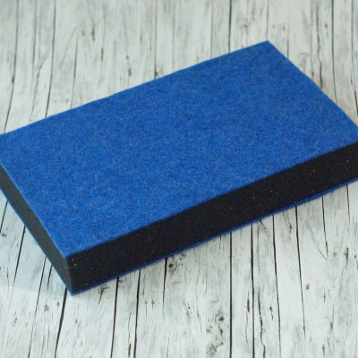Handgefertigte Stechunterlage zum Nadelfilzen - Blau