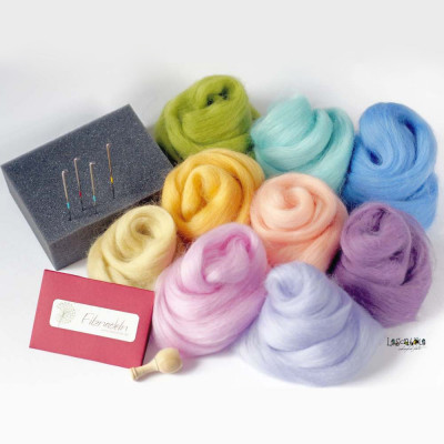 FRÜHLINGSFILZSET • STARTERKIT ZUM NADELFILZEN