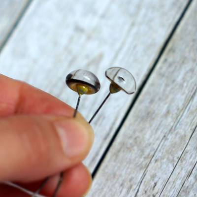 1 Paar Premium-Glasaugen am Draht  Ø 10mm