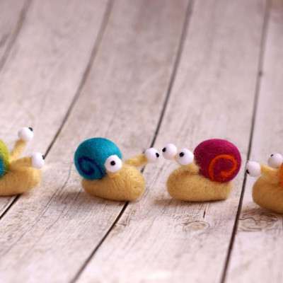 Minischnecke - nadelgefilzt