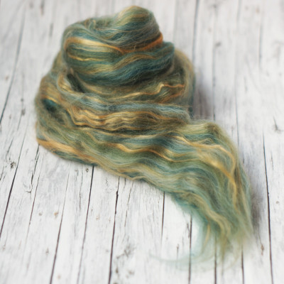 Mischkammzug 'Gold-Eukalyptus'