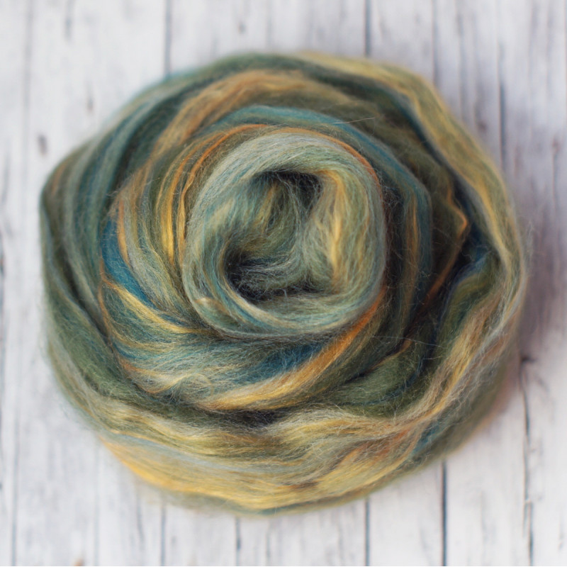 Mischkammzug 'Gold-Eukalyptus'