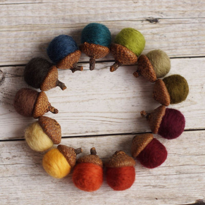 Herbstliches Filzeichelset