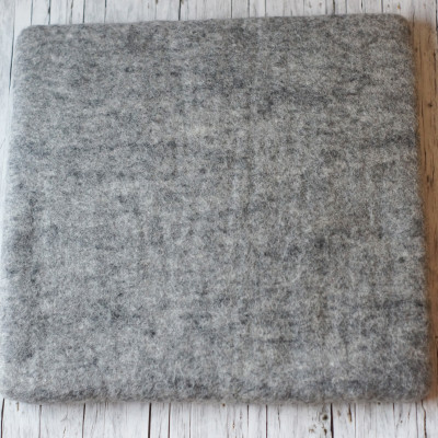 GROSSE VOLLFILZ-STECHUNTERLAGE ZUM NADELFILZEN  - GRAU MELIERT