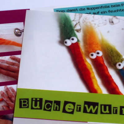 Bücherwürmer filzen - Anleitung in Papierform