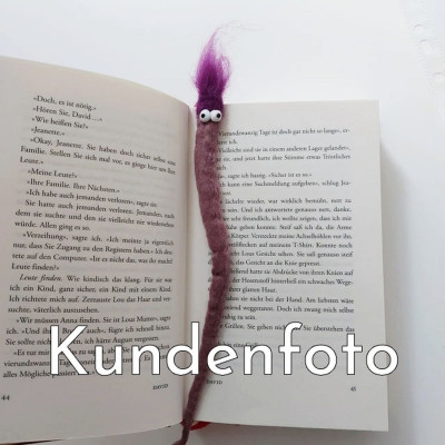 Bücherwürmer filzen - Anleitung in Papierform
