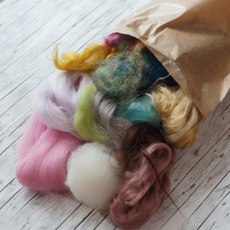 Restetüte gemischt Fasern