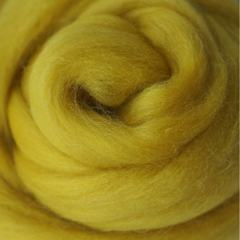 KAMMZUG SENFGELB - REINE WOLLE (MERINO)